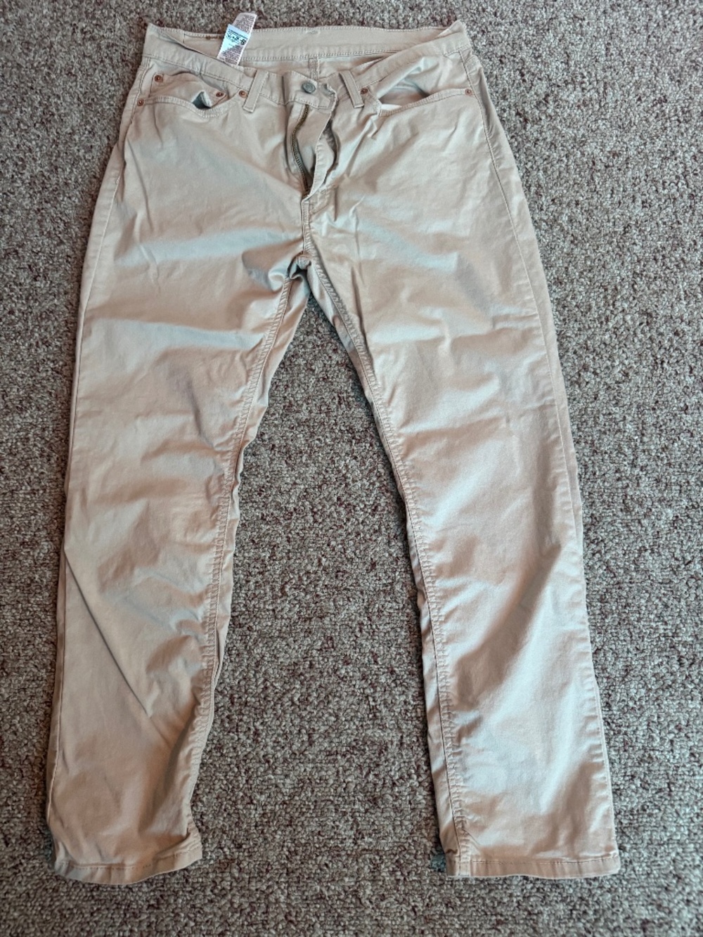 Levis Mens 511 Slim Stretch Jeans 34X30 Cream W34L30 #5860 New